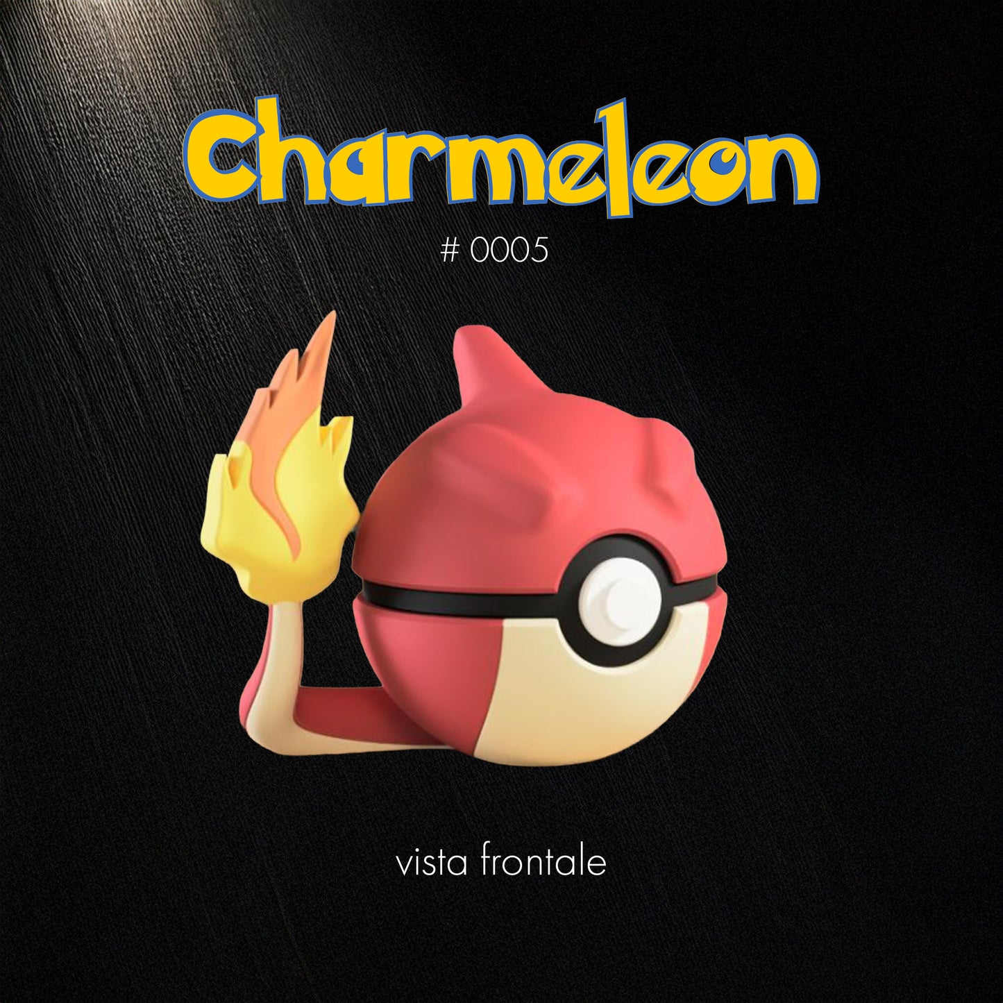 Pokéball Charmeleon – Stampa 3D Artigianale | GraphiVerse Hub