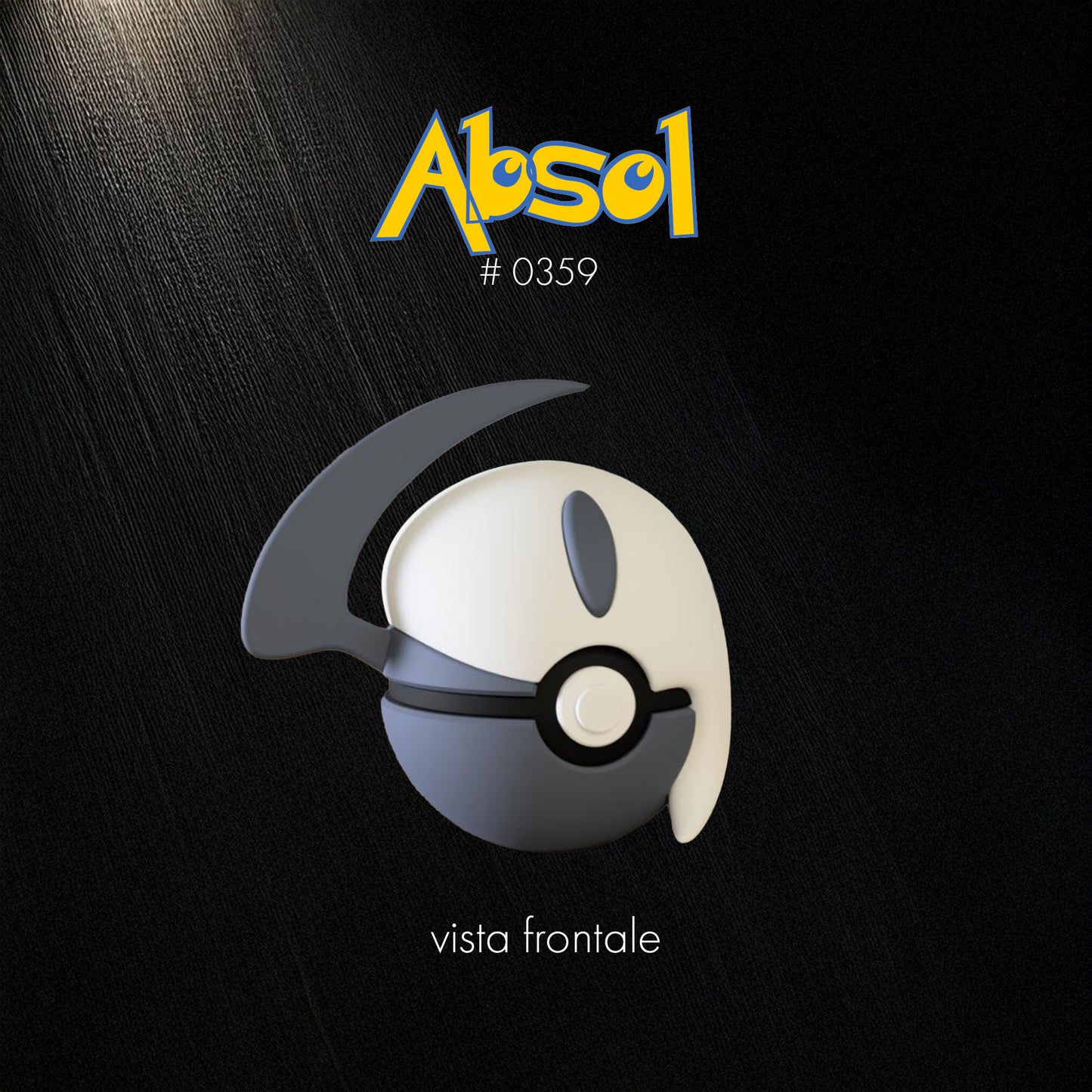 Pokéball Absol – Stampa 3D Artigianale | GraphiVerse Hub