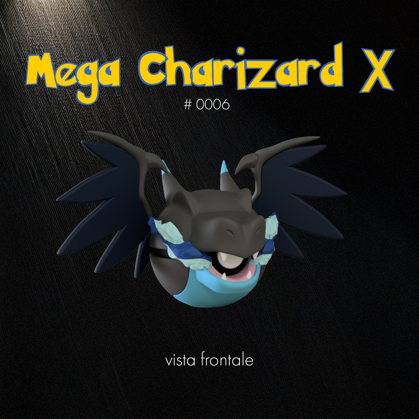 Pokéball Mega Charizard X – Stampa 3D Artigianale | GraphiVerse Hub