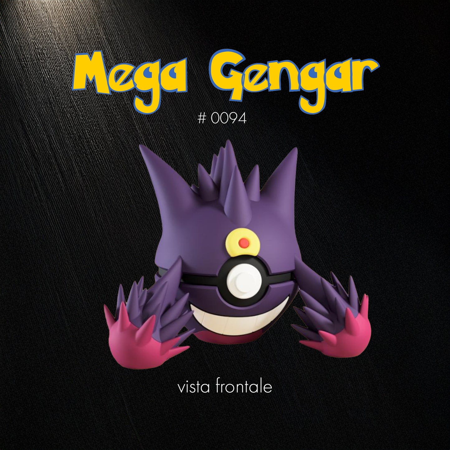 Pokéball Mega Gengar – Stampa 3D Artigianale | GraphiVerse Hub