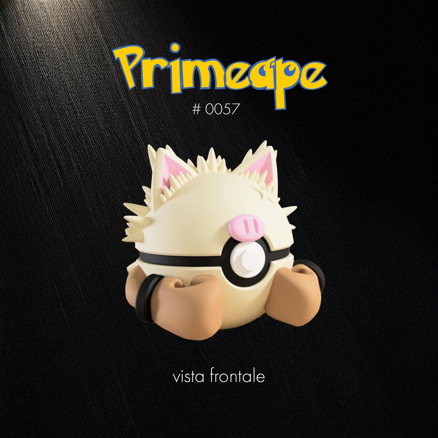 Pokéball Primeape – Stampa 3D Artigianale | GraphiVerse Hub