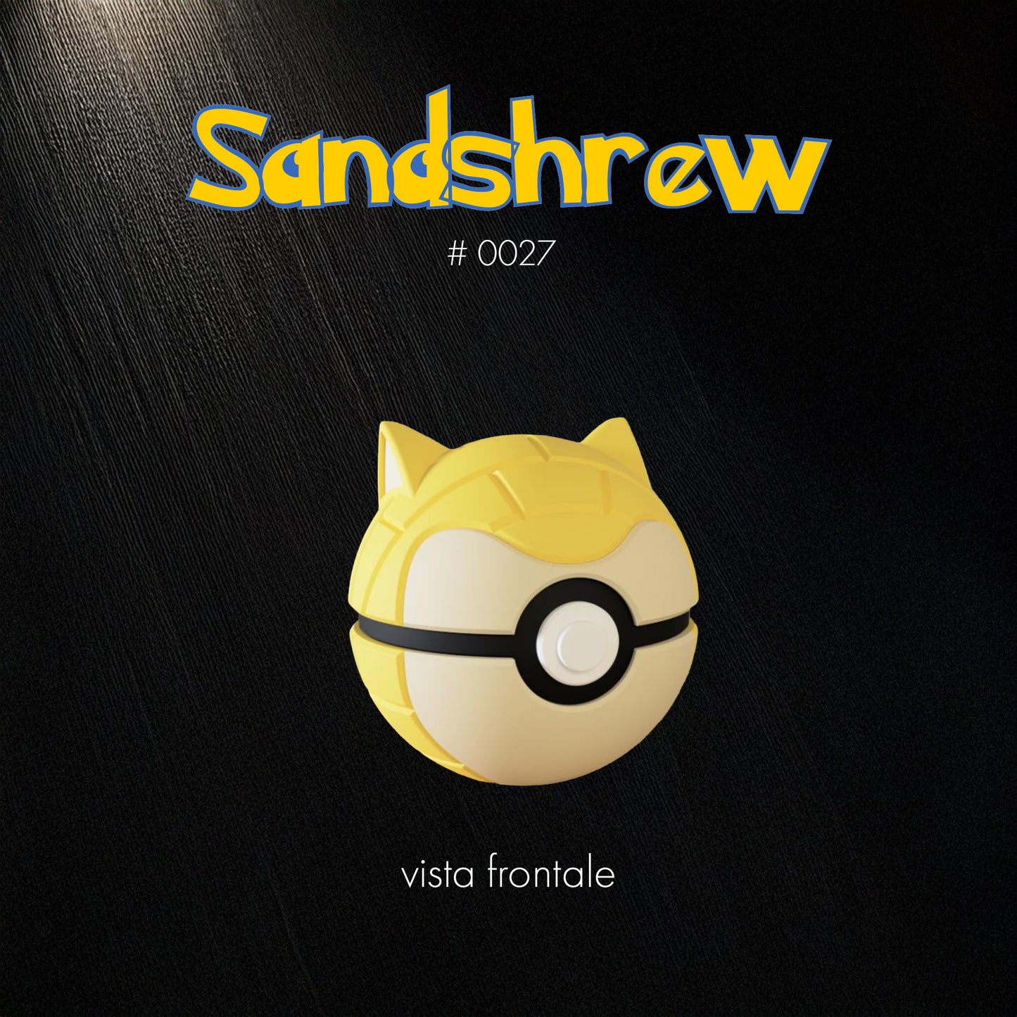 Pokéball Sandshrew – Stampa 3D Artigianale | GraphiVerse Hub