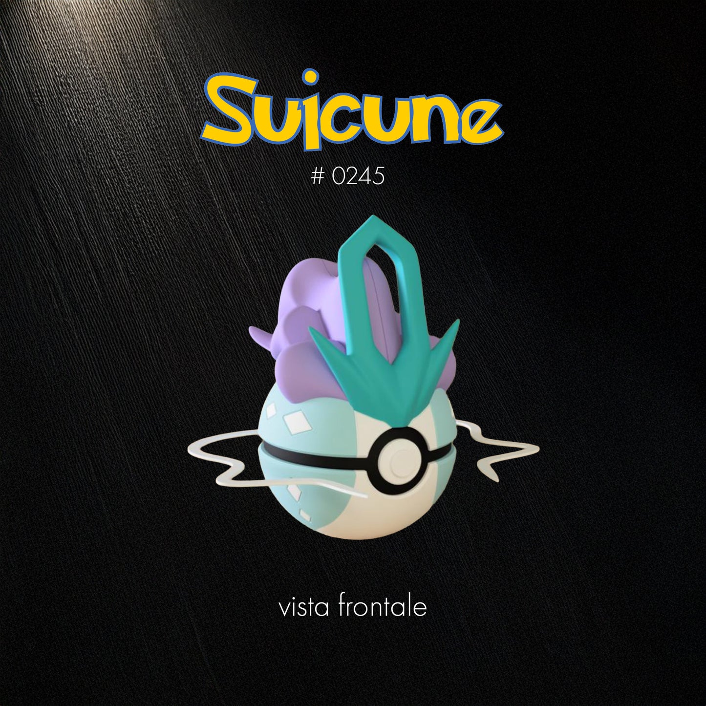 Pokéball Suicune – Stampa 3D Artigianale | GraphiVerse Hub