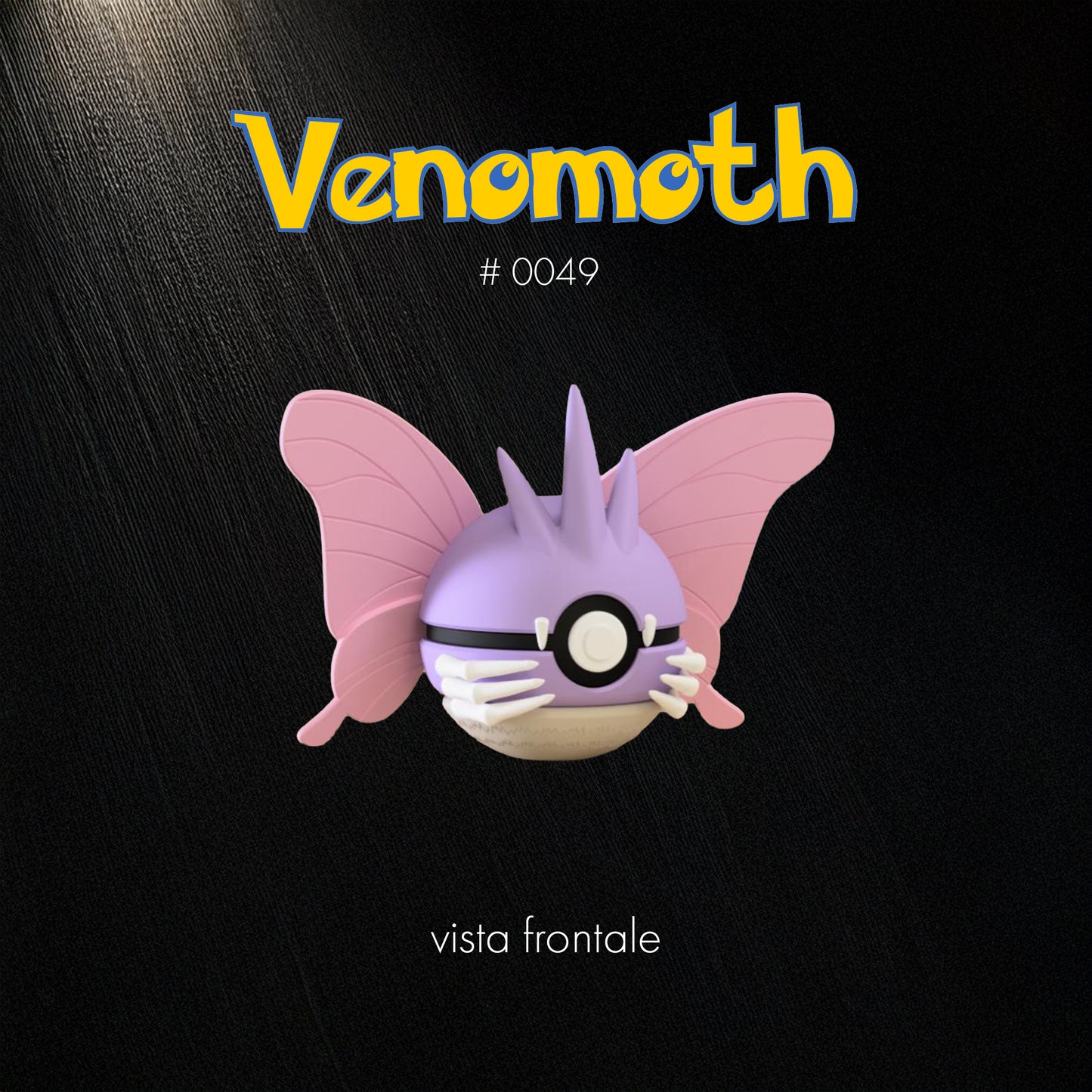 Pokéball Venomoth – Stampa 3D Artigianale | GraphiVerse Hub