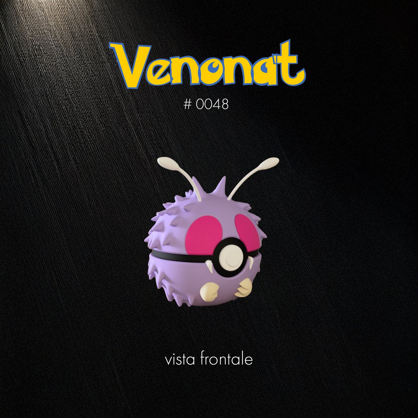 Pokéball Venonat – Stampa 3D Artigianale | GraphiVerse Hub