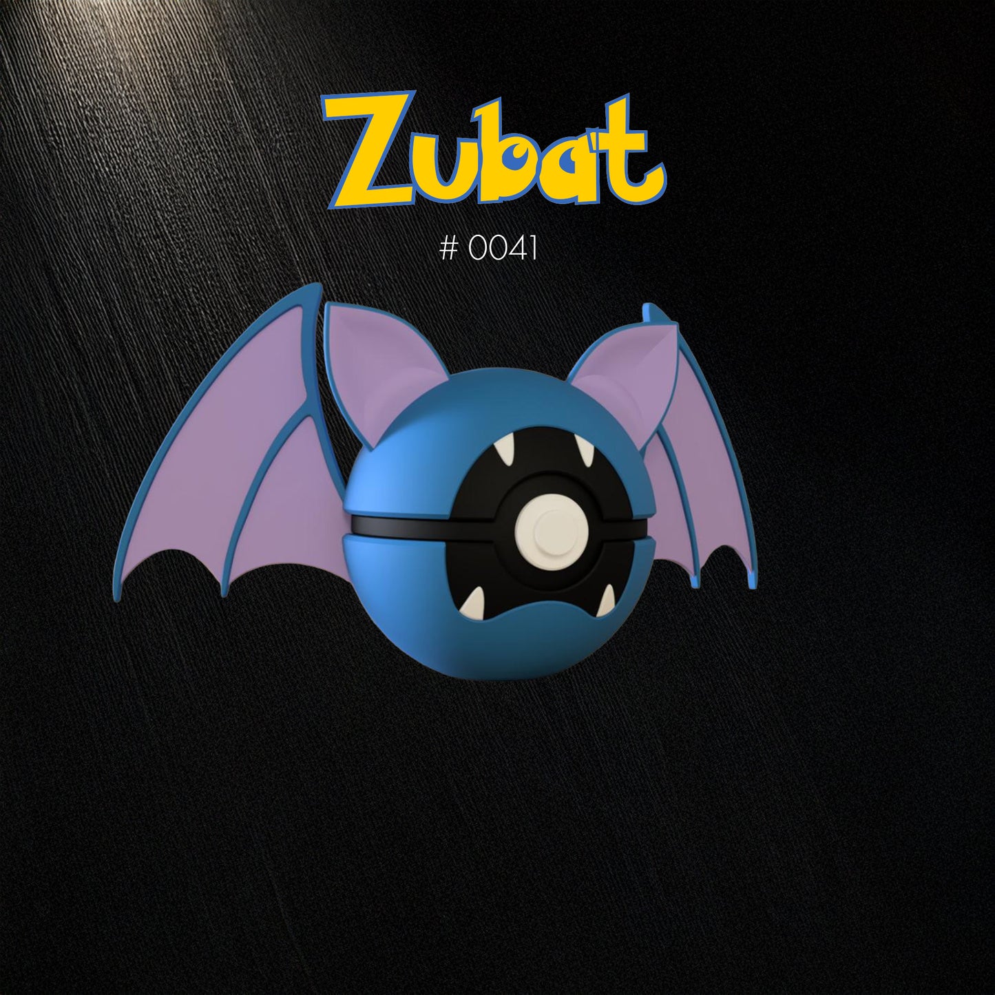 Pokéball Zubat – Stampa 3D Artigianale | GraphiVerse Hub