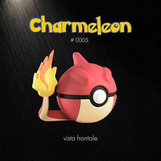 Pokéball Charmeleon – Stampa 3D Artigianale | GraphiVerse Hub