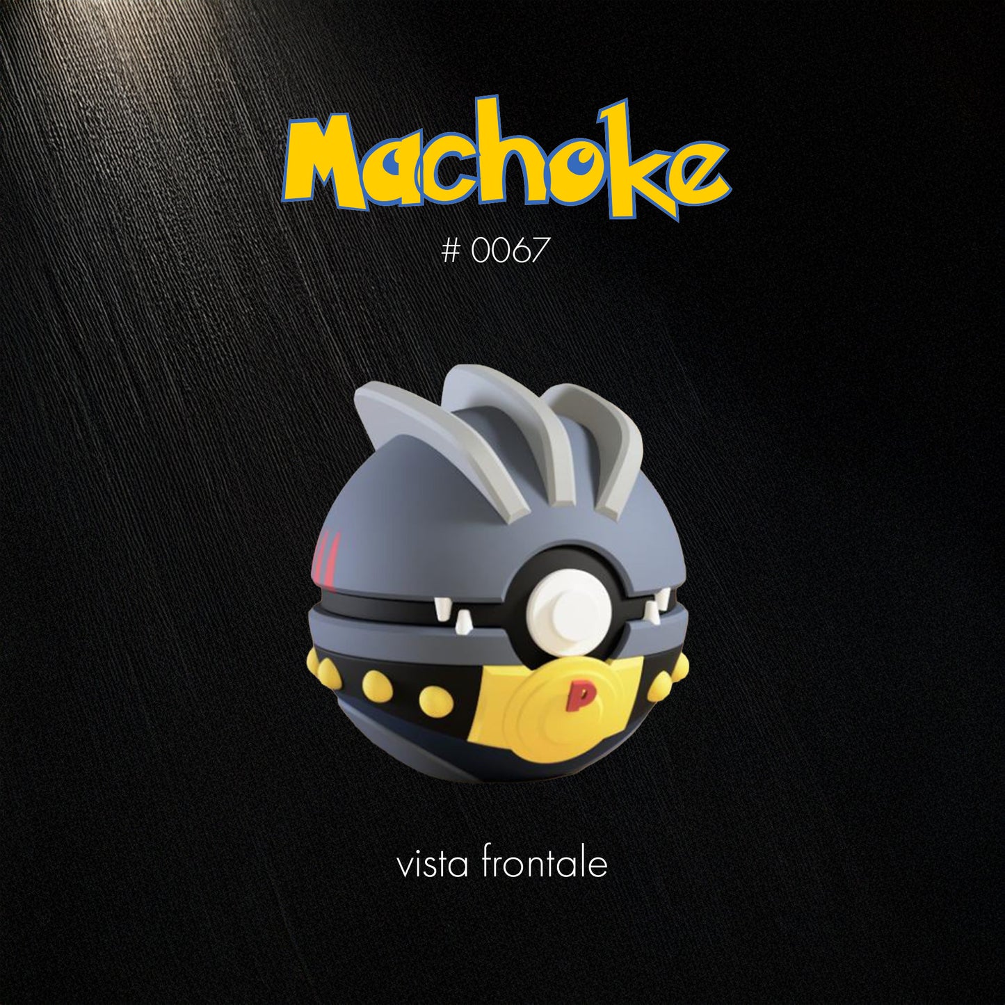 Pokéball Machoke – Stampa 3D Artigianale | GraphiVerse Hub