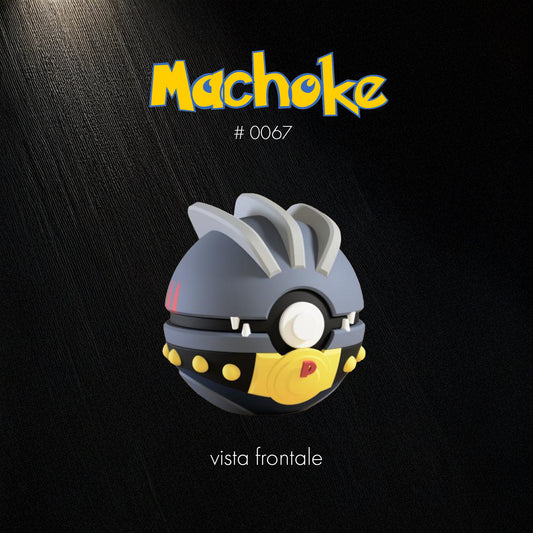 Pokéball Machoke – Stampa 3D Artigianale | GraphiVerse Hub