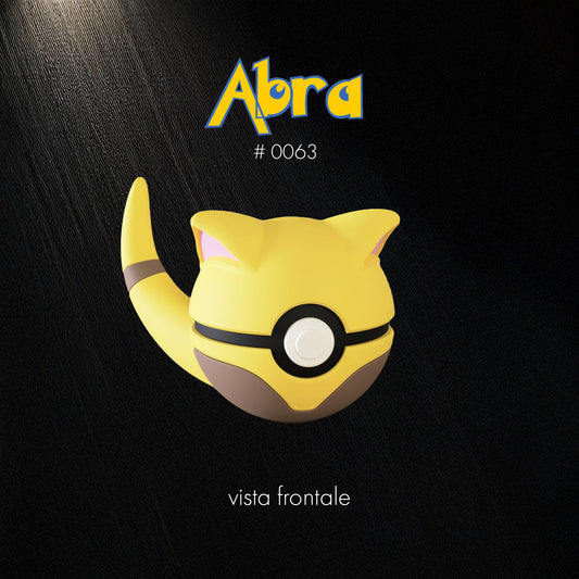 Pokéball Abra – Stampa 3D Artigianale | GraphiVerse Hub