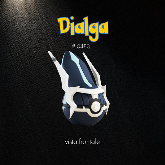 Pokéball Dialga – Stampa 3D Artigianale | GraphiVerse Hub
