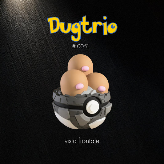 Pokéball Dugtrio – Stampa 3D Artigianale | GraphiVerse Hub