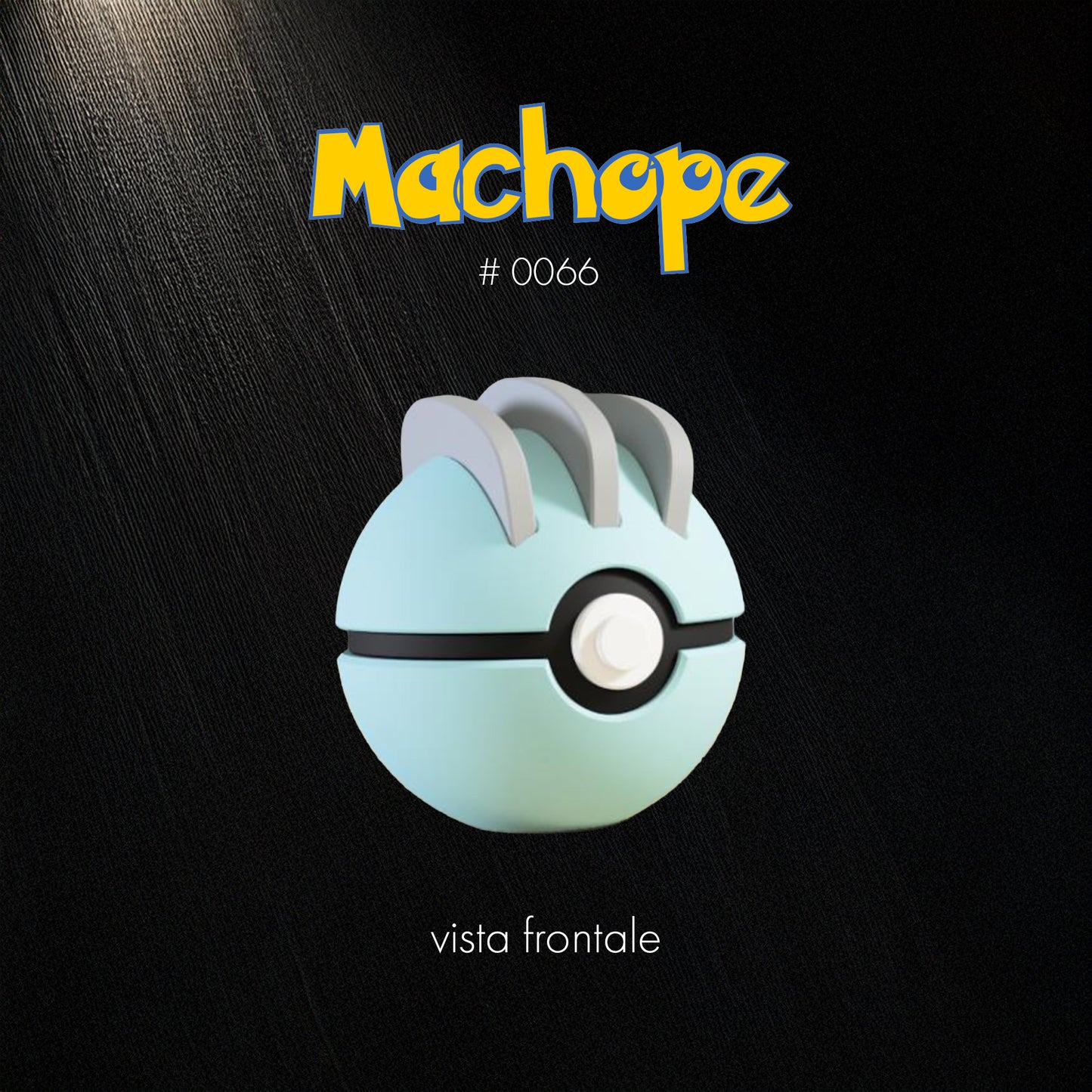Pokéball Machop – Stampa 3D Artigianale | GraphiVerse Hub