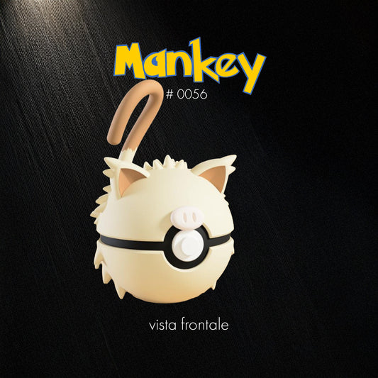 Pokéball Mankey – Stampa 3D Artigianale | GraphiVerse Hub