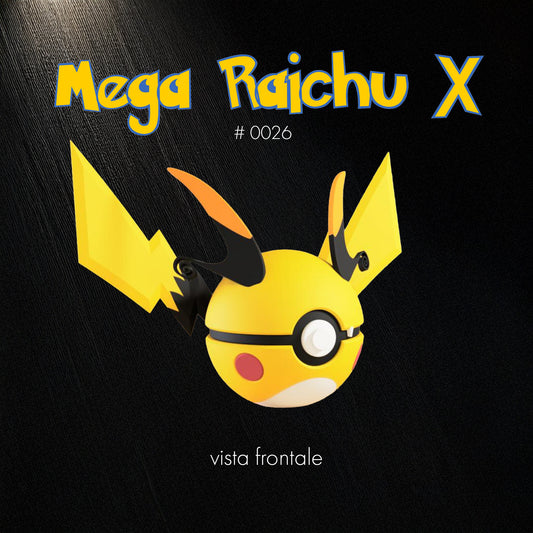 Pokéball Mega Raichu X – Stampa 3D Artigianale | GraphiVerse Hub