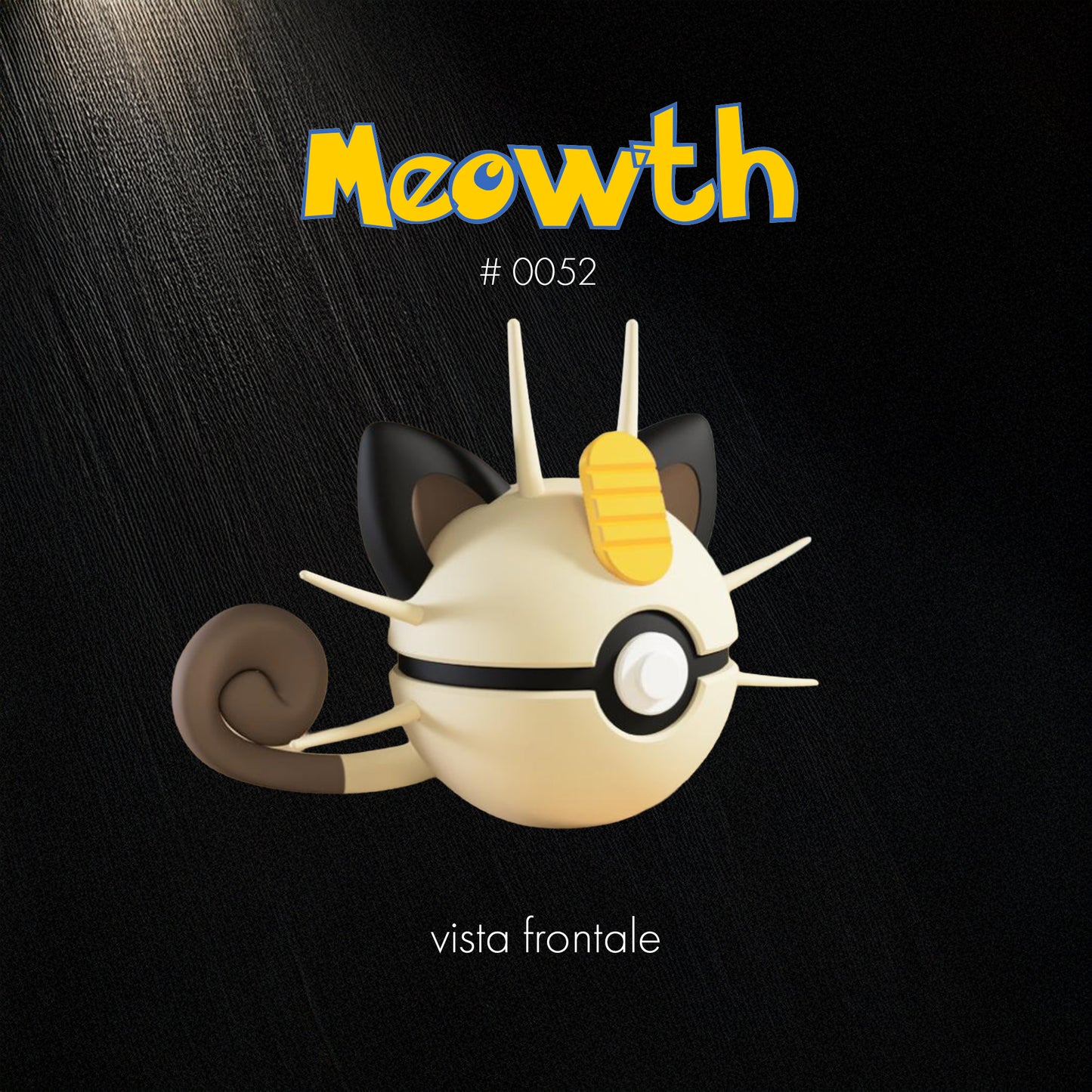 Pokéball Meowth – Stampa 3D Artigianale | GraphiVerse Hub