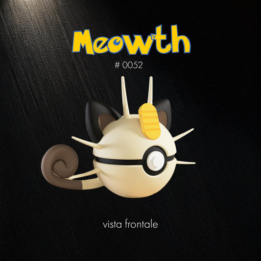 Pokéball Meowth – Stampa 3D Artigianale | GraphiVerse Hub
