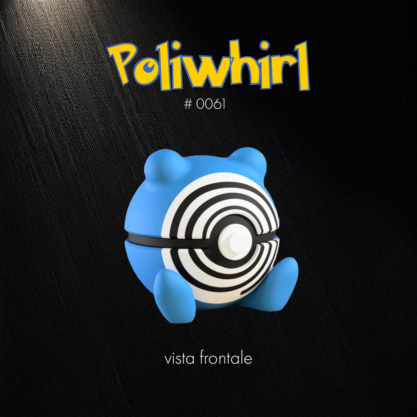 Pokéball Poliwhirl – Stampa 3D Artigianale | GraphiVerse Hub