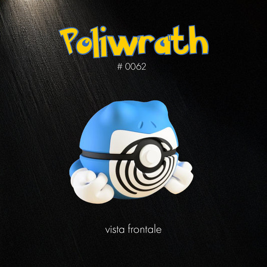 Pokéball Poliwrath – Stampa 3D Artigianale | GraphiVerse Hub