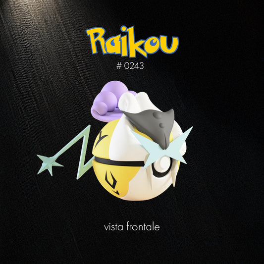 Pokéball Raikou – Stampa 3D Artigianale | GraphiVerse Hub