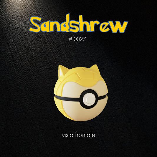 Pokéball Sandshrew – Stampa 3D Artigianale | GraphiVerse Hub