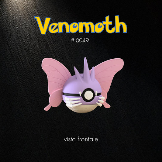 Pokéball Venomoth – Stampa 3D Artigianale | GraphiVerse Hub