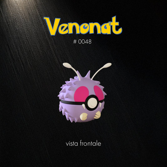 Pokéball Venonat – Stampa 3D Artigianale | GraphiVerse Hub