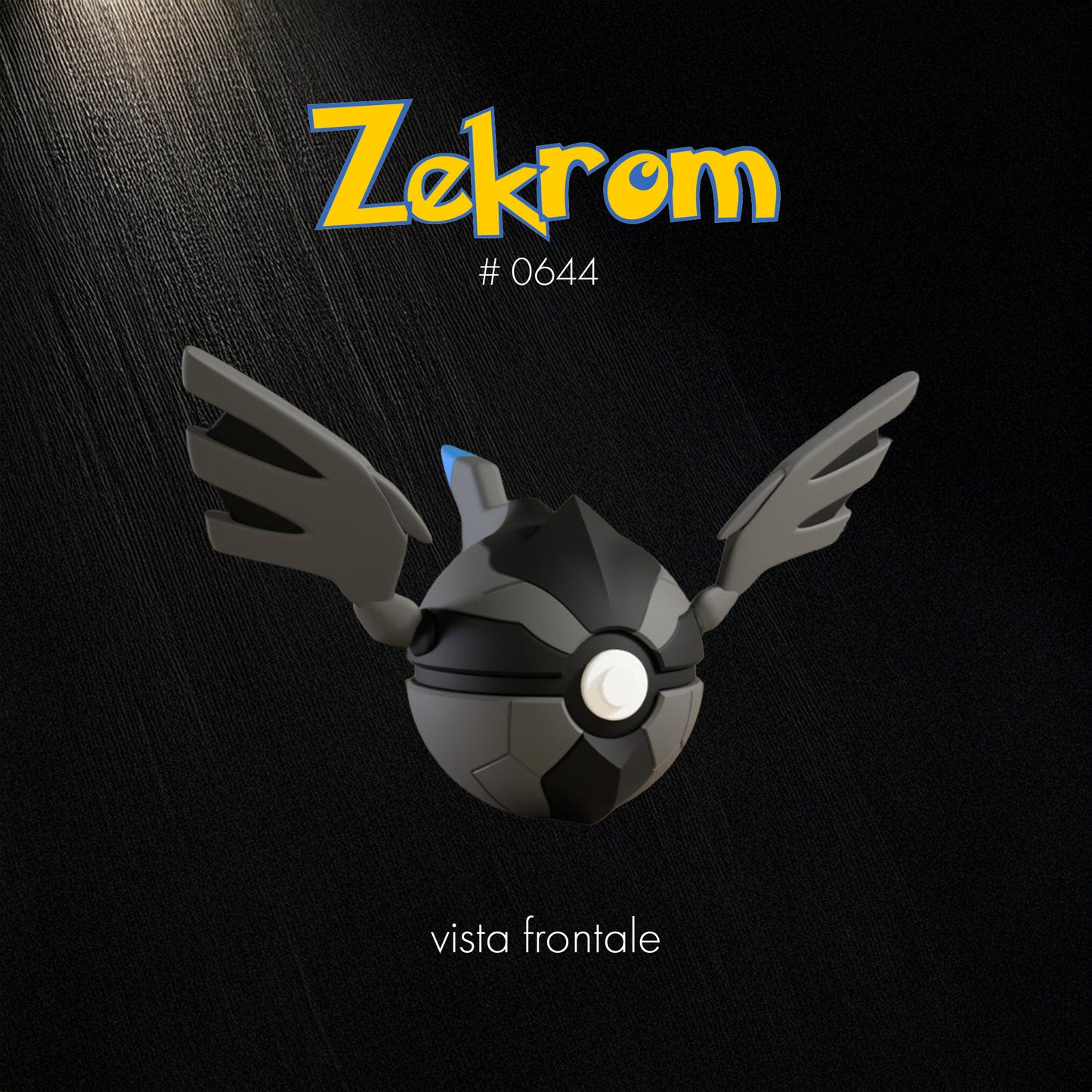 Pokéball  Zekrom – Stampa 3D Artigianale | GraphiVerse Hub
